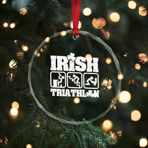 Irish Triathlon Funny Drinking Challenge Crystal Glass Ornament St Patricks Day Beer Party Humor TS02 Print Your Wear
