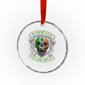 Irish Viking Crystal Glass Ornament Irish To The Bone Vintage Ireland Flag Skull TS11 Print Your Wear