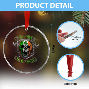 Irish Viking Crystal Glass Ornament Irish To The Bone Vintage Ireland Flag Skull TS11 Print Your Wear