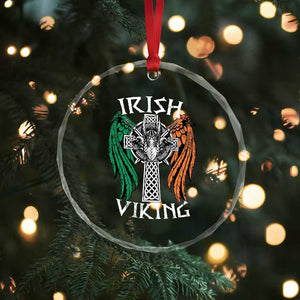 Irish Viking Crystal Glass Ornament Vintage Shamrock Celtic Viking Skull TS11 Print Your Wear