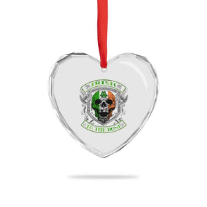 Irish Viking Heart Crystal Glass Ornament Irish To The Bone Vintage Ireland Flag Skull TS11 Print Your Wear