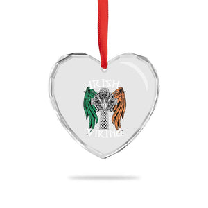 Irish Viking Heart Crystal Glass Ornament Vintage Shamrock Celtic Viking Skull TS11 Print Your Wear