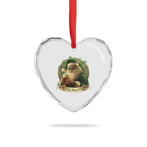 Irish Xmas Heart Crystal Glass Ornament Nollaig Shona Duit Shamrock Santa Drinking Beer TS09 Print Your Wear