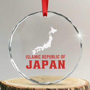 Islamic Republic of Japan Country Map Graphic Crystal Glass Ornament Viral Political Satire Meme