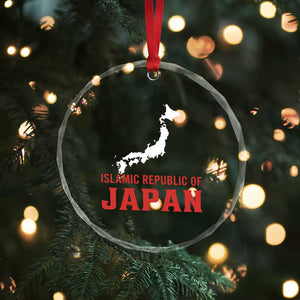 Islamic Republic of Japan Country Map Graphic Crystal Glass Ornament Viral Political Satire Meme