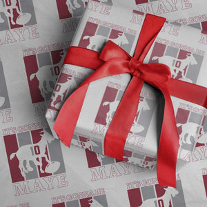 It Is Gonna Be Maye Wrapping Paper Roll Football Lover Gift For NE Fan TS12 White Print Your Wear