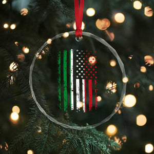 Italian American Flag Crystal Glass Ornament Retro Italian Family Italy Flag TS10 Print Your Wear
