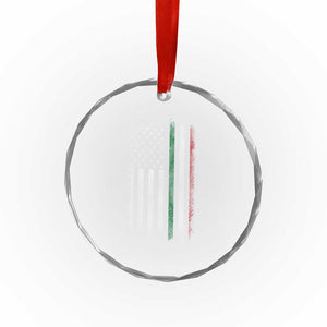 Italian American Flag Crystal Glass Ornament Retro Italy Flag Italian Family TS10 Print Your Wear