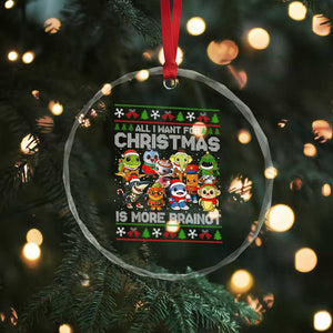 Italian Brainrot Christmas Meme Crystal Glass Ornament All I Want For Xmas Is More Brainot TS14 Print Your Wear