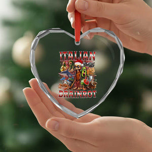 Italian Brainrot Christmas Meme Heart Crystal Glass Ornament Funny Brain Rot Gen Z Meme TS14 Print Your Wear