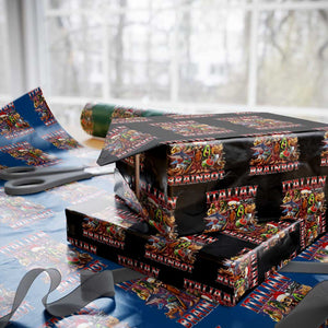 Italian Brainrot Christmas Meme Wrapping Paper Roll Funny Brain Rot Gen Z Meme TS14 Black Print Your Wear