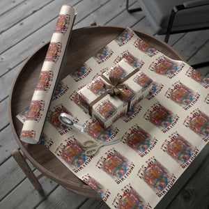 Italian Brainrot Christmas Meme Wrapping Paper Roll It Is My Birthday TS14 Beige Print Your Wear