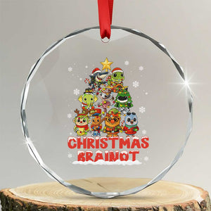 Italian Brainrot Christmas Tree Meme Crystal Glass Ornament TS14 Transparent Glass 3'' Circle Print Your Wear