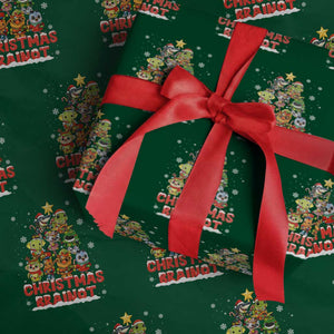 Italian Brainrot Christmas Tree Meme Wrapping Paper Roll TS14 Green Print Your Wear