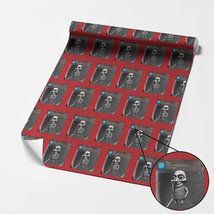 Italian Brainrot Tung Tung Tung Sahur Wrapping Paper Roll Internet Memes Ring with Motion TS10 Red Print Your Wear