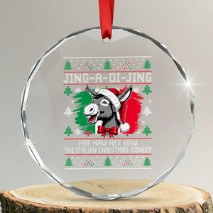 Italian Christmas Donkey Crystal Glass Ornament Jing a Di Jing Dominick the Ugly Christmas TS10 Transparent Glass 3'' Circle Print Your Wear