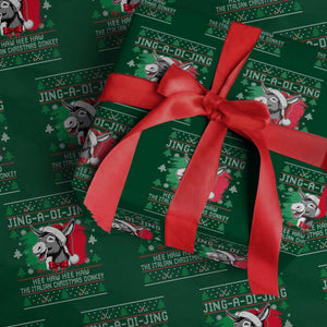 Italian Christmas Donkey Wrapping Paper Roll Jing a Di Jing Dominick the Ugly Christmas TS10 Green Print Your Wear