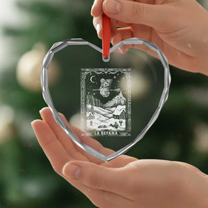 Italian Christmas La Befana Heart Crystal Glass Ornament Buon Befana Folklore Xmas Witch TS11 Print Your Wear