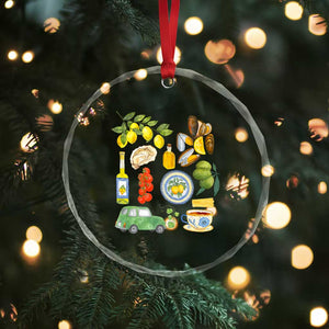 Italian Summer Scrapbook Crystal Glass Ornament Limoncello Seafood Coastal Italy La Dolce Vita TS02 Print Your Wear