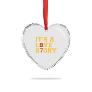 Its a Love Story 87 Heart Crystal Glass Ornament Inspired Football Romance TS02 Print Your Wear
