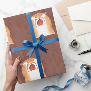Its Fine I am Fine Everything is Fine Funny Cat Lover Wrapping Paper Roll TS12 Mocha Print Your Wear