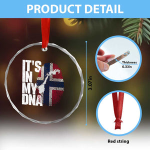 It's in My DNA Crystal Glass Ornament Norwegian Norway Map Flag Pride