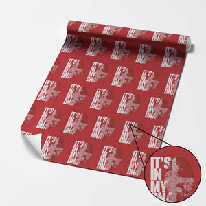 It's in My DNA Wrapping Paper Roll Denmark Map Flag Danish Gift