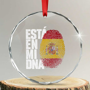 It's in My DNA Espana Spain Spanish Flag Pride Crystal Glass Ornament TS14 Transparent Glass 3'' Circle Print Your Wear