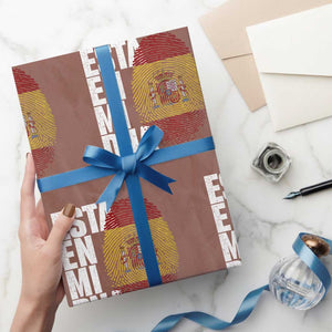 It's in My DNA Espana Spain Spanish Flag Pride Wrapping Paper Roll TS14 Mocha Print Your Wear
