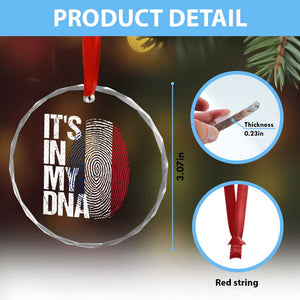 It's in My DNA France French Flag Crystal Glass Ornament TS14 Print Your Wear
