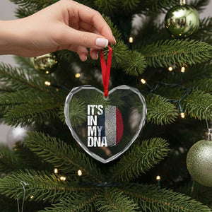 It's in My DNA France French Flag Heart Crystal Glass Ornament TS14 Print Your Wear