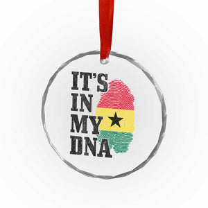 Its In My DNA Ghana Crystal Glass Ornament Fingerprint Flag Proud Ghanaian Heritage Ghanese Roots TS10 Print Your Wear