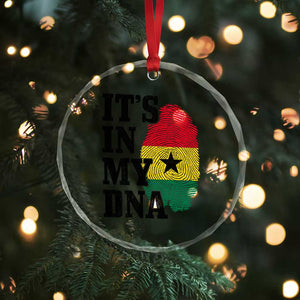 Its In My DNA Ghana Crystal Glass Ornament Fingerprint Flag Proud Ghanaian Heritage Ghanese Roots TS10 Print Your Wear