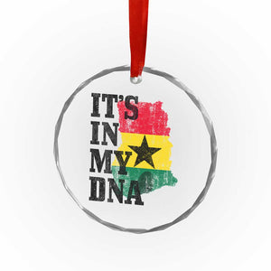 Its In My DNA Ghana Crystal Glass Ornament Proud Ghanaian Heritage Ghanese Roots Vintage Ghana Map Flag TS10 Print Your Wear