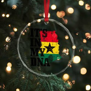 Its In My DNA Ghana Crystal Glass Ornament Proud Ghanaian Heritage Ghanese Roots Vintage Ghana Map Flag TS10 Print Your Wear