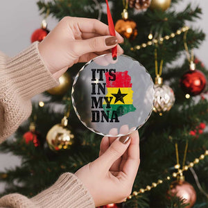 Its In My DNA Ghana Crystal Glass Ornament Proud Ghanaian Heritage Ghanese Roots Vintage Ghana Map Flag TS10 Print Your Wear