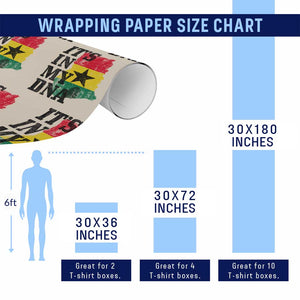 Its In My DNA Ghana Wrapping Paper Roll Proud Ghanaian Heritage Ghanese Roots Vintage Ghana Map Flag
