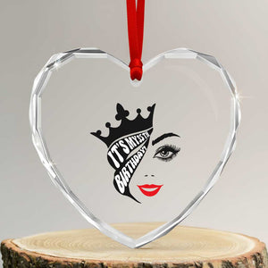 Its My 35th Birthday Heart Crystal Glass Ornament Birthday Queen Crown Gift For Women