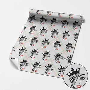 Its My 35th Birthday Wrapping Paper Roll Birthday Queen Crown Gift For Women