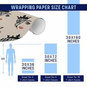 Its My 35th Birthday Wrapping Paper Roll Birthday Queen Crown Gift For Women