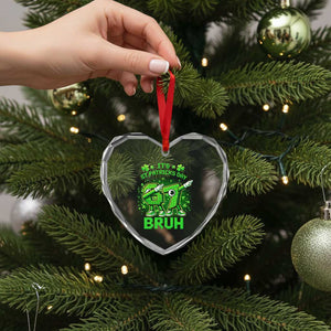 Its St Patricks Day 67 Bruh Heart Crystal Glass Ornament Funny Shamrock Six Seven 6 7 Meme Gen Alpha TS10 Print Your Wear