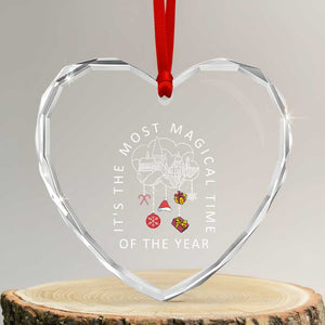 It's The Most Magical Time Of The Year Dream Castle Heart Crystal Glass Ornament TS09 Transparent Glass 3'' Heart Print Your Wear