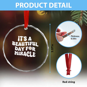 IVF Miracle Crystal Glass Ornament Transfer Day Infertility Support Gift TS10 Print Your Wear