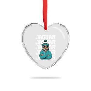 Jaguar Lover Heart Crystal Glass Ornament JJF Football Fan Game Day TS11 Print Your Wear
