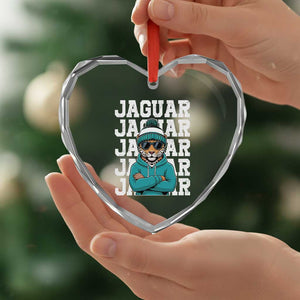 Jaguar Lover Heart Crystal Glass Ornament JJF Football Fan Game Day TS11 Print Your Wear