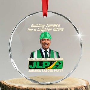 Jamaica Labour Party Crystal Glass Ornament Andrew Holness JLP Supporter Gifts TS10 Transparent Glass 3'' Circle Print Your Wear