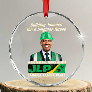 Jamaica Labour Party Crystal Glass Ornament Andrew Holness JLP Supporter Gifts TS10 Transparent Glass 3'' Circle Print Your Wear