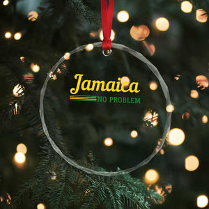 Jamaica No Problem Crystal Glass Ornament Classic Island Motto and Caribbean Vacation TS02 Print Your Wear