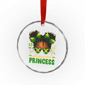 Jamaica Princess Crystal Glass Ornament Proud Jamaican Afro Black Girls Jamaica Flag Pride TS10 Print Your Wear