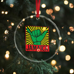 Jamaica Rasta Shaka Sign Crystal Glass Ornament Retro Reggae Vibes TS10 Print Your Wear